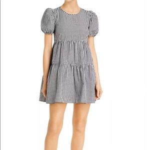 Ava & Esme Gingham Babydoll Mini Dress